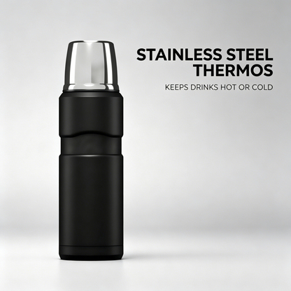470ml Stainless Steel Vacuum Insulated Flask FREE with 2-Chair Set