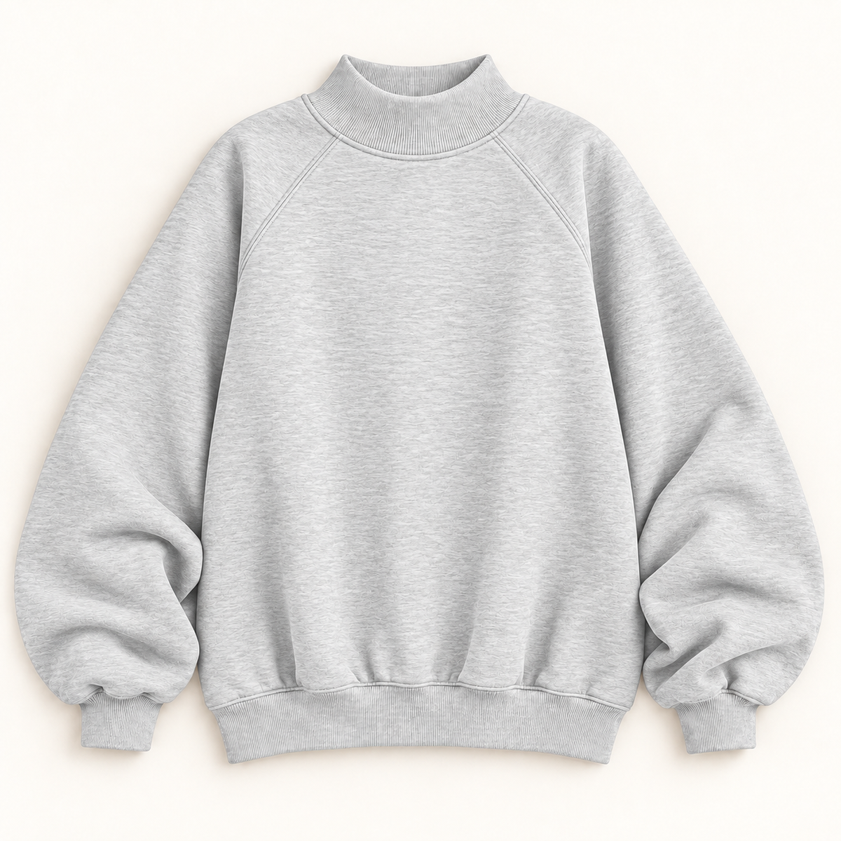 Women's Oversized Mock Neck Raglan Sweatshirt