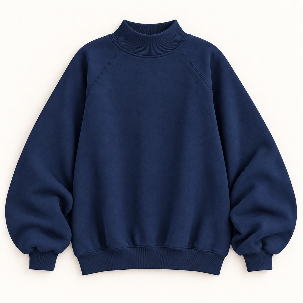 Women's Oversized Mock Neck Raglan Sweatshirt